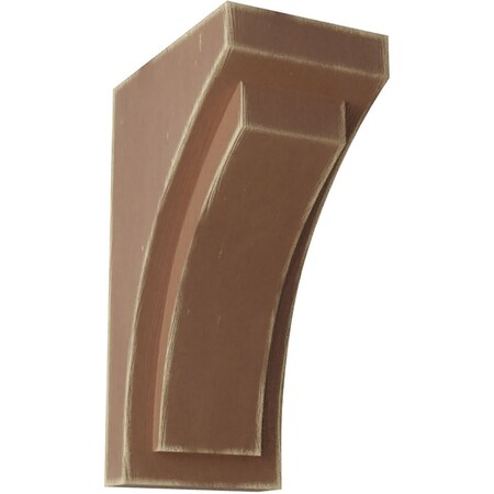 Ekena Millwork 2 1/2"W x 3 3/4"D x 6"H Mini Felix Wood Vintage Decor Corbel, Weathered Brown CORWD02X03X06FEBR